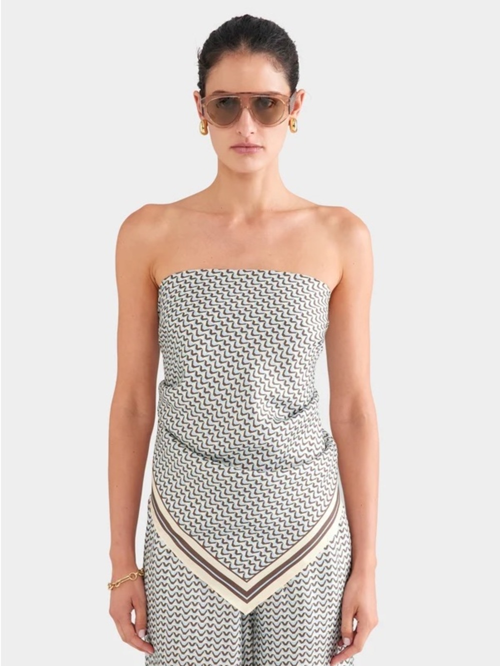 Venroy Silk Scarf Top